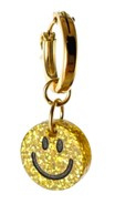 Blinckstar oorbel gold smiley