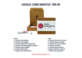 Doosje complimenten "VOOR JOU"