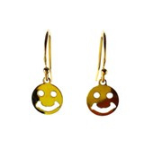 Blinckstar oorbellen gold smileys