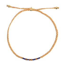 Braided Beads Bracelet Gold Plated LAPIZ TIGEREYE