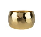 Hammered Round Ring Gold Plated Brass