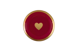 Love plate hart rood