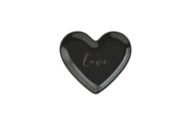 Love plate heart black