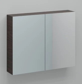 Easylux Kivu spiegelkast zonder verlichting met 2 deuren 2 portes 900 x 720 x 160 mm - lungo - exclusief combibox