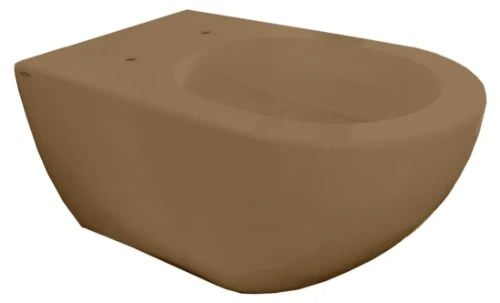 Easylux Obi hangtoilet Cycloneflush zonder spoelrand 550 x 355 x 340 mm - tabak
