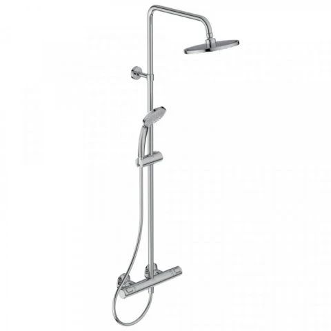 Ideal Standard Ceratherm T25 douchesysteem met Idealrain handdouche en ronde regendouche 200 mm - chroom