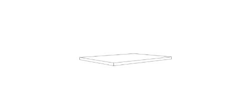 Easylux Klaire top - HPL wastafelblad 600 x 460 x 18 mm - zonder uitsparing - wit