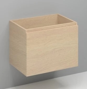 Easylux Kivu wastafelonderkast met 1 lade greeploos 700 x 475 x 520 mm - smoked oak