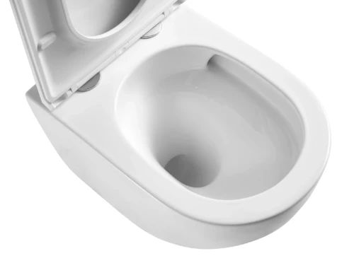 Easylux Maki hangtoilet Cycloneflush rimless PACK (hangtoilet + zitting met softclose) - zonder spoelrand - wit mat - 520 x 365 mm