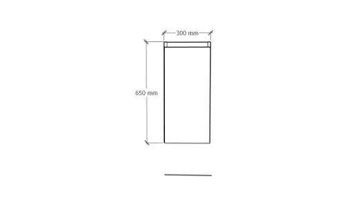 Easylux Klaire 65 - wastafelonderkast met 1 deur 300 x 435 x 650 mm - scharnier links - soft