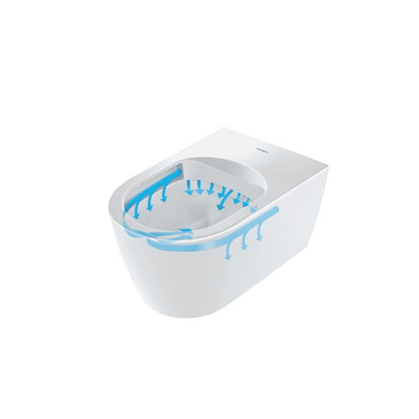 Duravit ME by Starck compact hangtoilet PACK Rimless (hangtoilet + zitting met softclose) zonder spoelrand - wit - B370xD480 mm