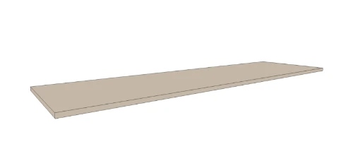 Easylux Klaire top - HPL wastafelblad 1600 x 460 x 18 mm - zonder uitsparing - soft