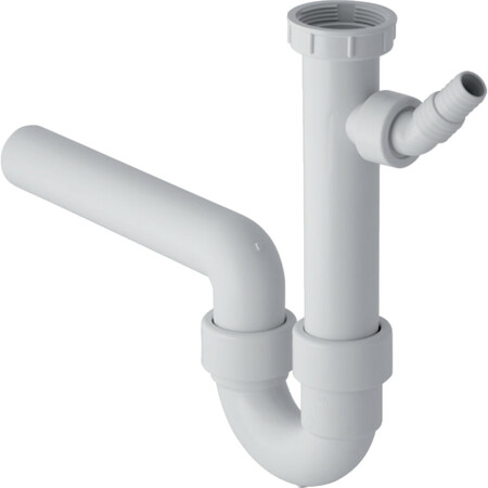 Geberit PP enkele buissifon 6/4 x 40 mm - wit - met wasmachineaansluiting - reductiering 6/4 x 5/4