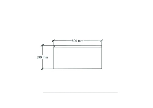 Easylux Klaire 39 - wastafelonderkast met 1 lade 800 x 435 x 390 mm - linnen