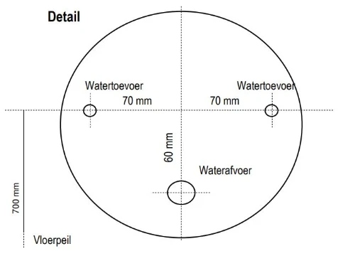 Easylux Kivu wastafelonderkast met 1 lade greeploos 800 x 475 x 520 mm - smoked oak