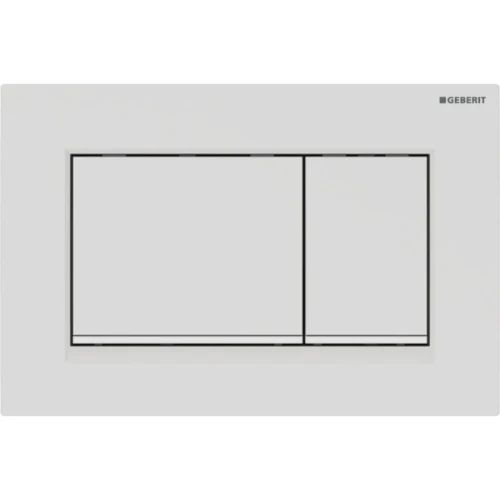 Geberit Sigma 30 bedieningsplaat - wit mat - kunststof - 2 druktoetsen