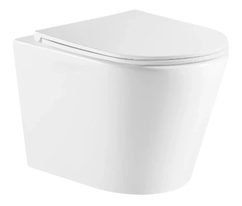 Easylux Brio hangtoilet PACK (hangtoilet + zitting) 360 x 520 mm - zonder spoelrand - softclose - quick release - wit mat