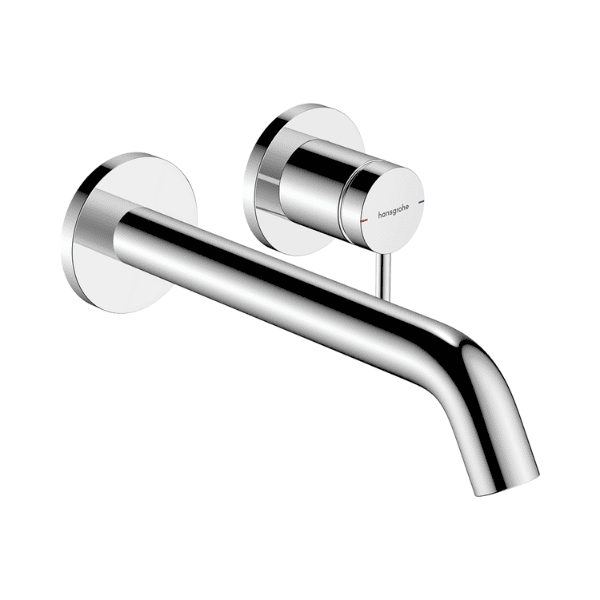Hansgrohe Tecturis S wastafelmengkraan voor inbouw wandmontage met uitloop 225 mm - chroom