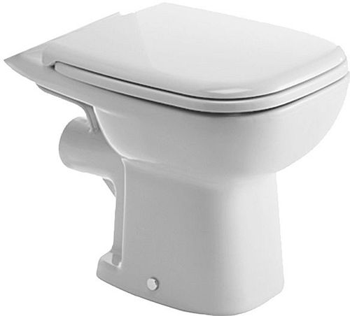 Duravit D-Code staand toilet uitgang H - wit - B355xD650 mm