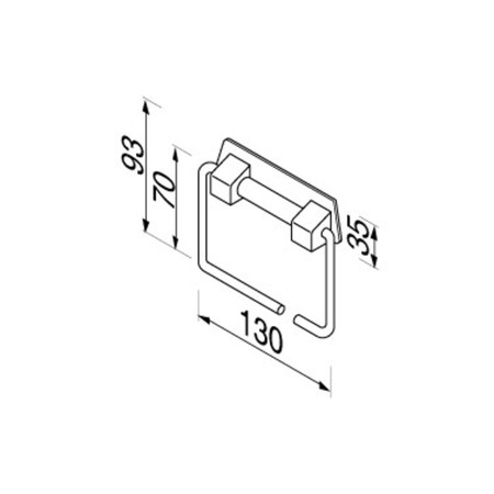 Geesa Standard toiletrolhouder zonder klep - chroom