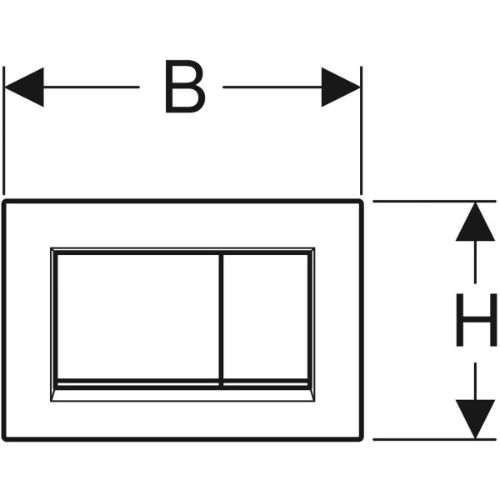 Geberit Sigma 30 bedieningsplaat - wit/wit mat - 2 druktoetsen