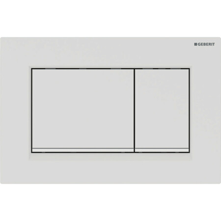 Geberit Sigma 30 bedieningsplaat - wit mat - kunststof - 2 druktoetsen