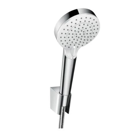 Hansgrohe Crometta Vario ecoSmart handdoucheset - wit/chroom - porter's wandhouder - comfortflex doucheflexibel 1/2 x 1250 mm