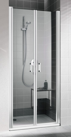 Kermi Cada XS PTD pendeldeur 900 x 2000 mm - verstelbaarheid 860-910 mm - veiligheidsglas ESG helder Clean - profiel : zilver hoogglans