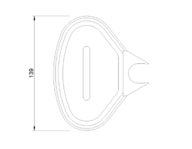 Easylux C50 zeephouder voor doucheset 115 x 139 mm - transparant