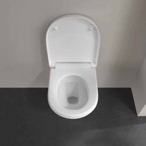 Villeroy & Boch O.Novo compact hangtoilet PACK (Hangtoilet + zitting met softclose) - wit - B360xD490 mm
