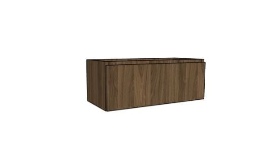 Easylux Klaire 39 - wastafelonderkast met 1 lade 1000 x 435 x 390 mm - walnut