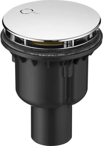 Viega Tempoplex douchesifon 90 mm - chroom - inclusief kleurset - vertikale afvoer
