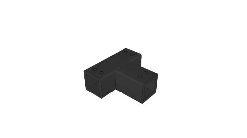 Easylux Open Wall T-stuk - zwart mat