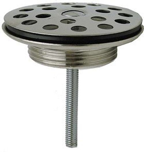 Viega Universal afvoerplug 5/4 x 60 mm - inox bolvormig rooster - niet afsluitbaar