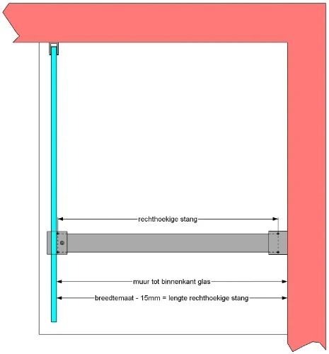 Easylux Open Wall traverse - zwart mat