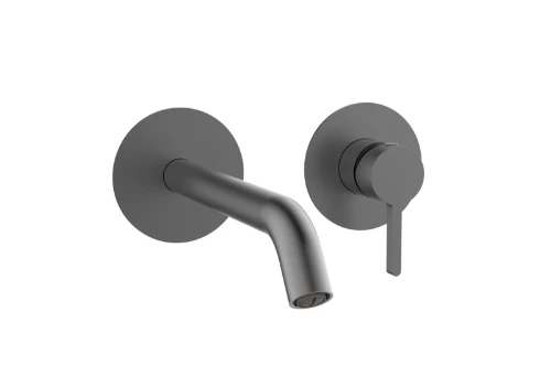 Easylux Vivo afwerkset voor muurinbouw wastafelmengkraan - Gun Metal PVD