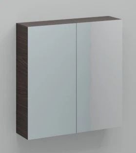 Easylux Kivu spiegelkast zonder verlichting met 2 deuren 700 x 720 x 160 mm - lungo - exclusief combibox