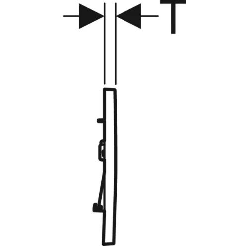 Geberit Sigma 30 bedieningsplaat - wit/wit mat - 2 druktoetsen