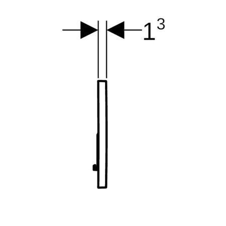 Geberit Sigma 01 bedieningsplaat - zwart - kunststof - 2 druktoetsen