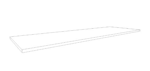 Easylux Klaire top - HPL wastafelblad 1400 x 460 x 18 mm - zonder uitsparing - wit