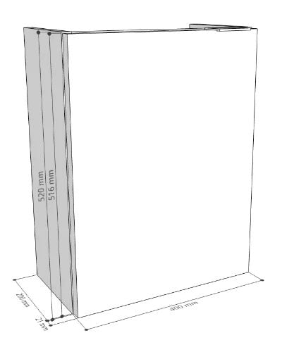 Easylux Thiny wastafelonderkast met 1 deur links 400 x 220 x 520 mm - lungo