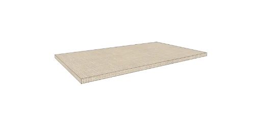 Easylux Klaire top - HPL wastafelblad 700 x 460 x 18 mm - zonder uitsparing - linnen