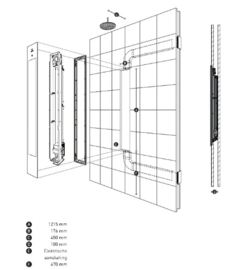 SOLARIUM SUNSHOWER PURE WHITE XL 17,6 - 13 o 121,5 ! CM wit inbouw infrarood IR: 2 x 750W