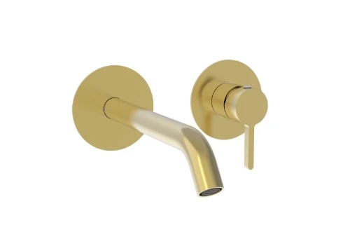 Easylux Vivo afwerkset voor muurinbouw wastafelmengkraan - Brushed Gold PVD
