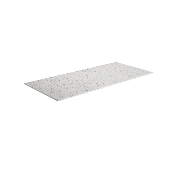 Easylux Klaire solid tablet 900 x 460 x 9 mm - terrazzo - inkortbaar afvoer/kraangat zelf te voorzien