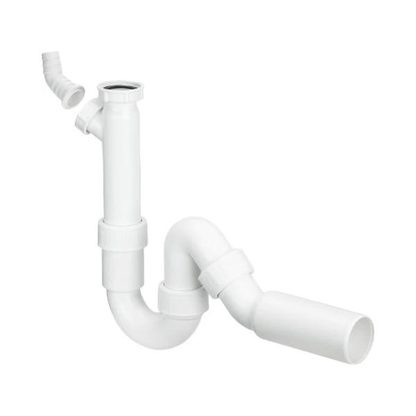 Viega Universal PP enkele buissifon met WMA 6/4 x 40 mm - wit