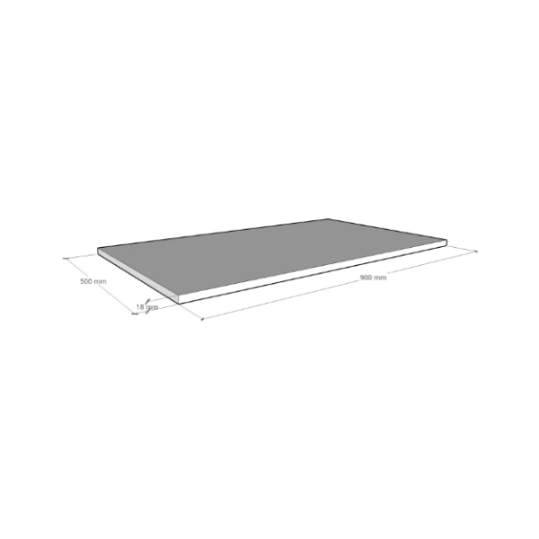Easylux Kivu wastafelblad Melamine 900 x 500 x 18 mm - smoked oak