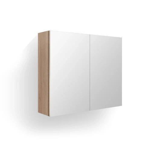 Easylux Kivu spiegelkast zonder verlichting met 2 deuren 1200 x 720 x 160 mm - smoked oak - exclusief combibox