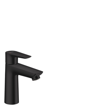 Hansgrohe Talis E 110 eengreepswastafelmengkraan met lediging - zwart mat