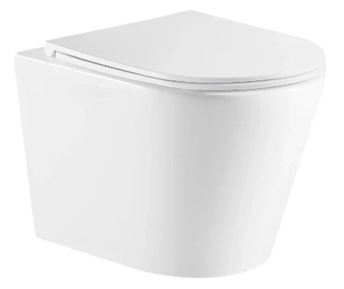 Easylux Brio hangtoilet PACK (hangtoilet + zitting) 360 x 520 mm - zonder spoelrand - softclose - quick release - wit
